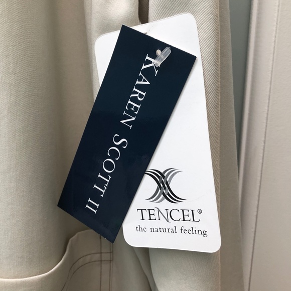 π2xHPπ KAREN SCOTT II Tencel/Lyocell Soft Shirt Jacket w/ Pockets Beige 2X NWT! - Picture 4 of 13